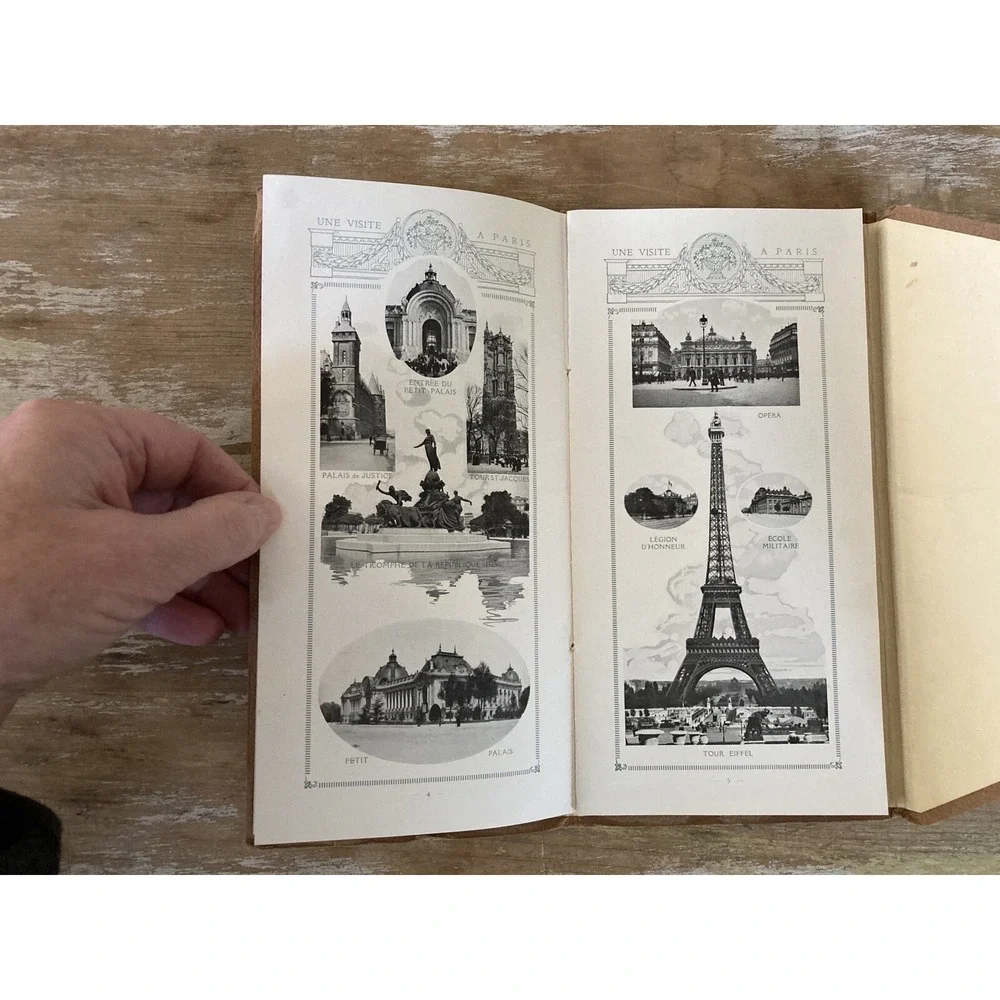 Vintage travel tourist booklet Souvenir of a Visit to Paris Printemps 1910's 20s
